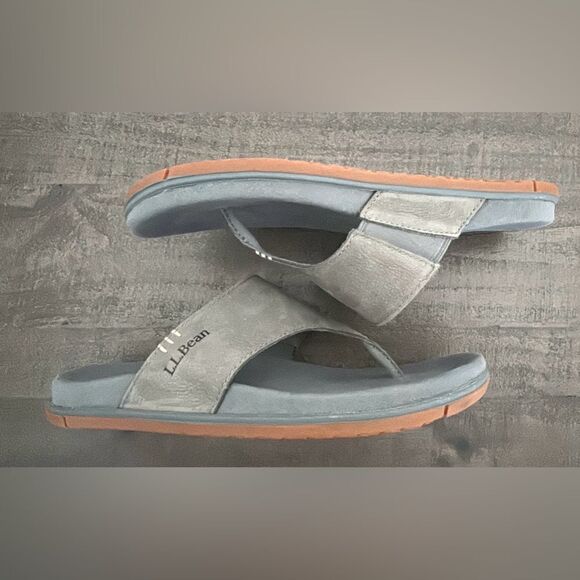 L.L.Bean Go Anywhere Flip-Flop Sandal, Gray, Women’s Size 8 - Picture 2 of 11